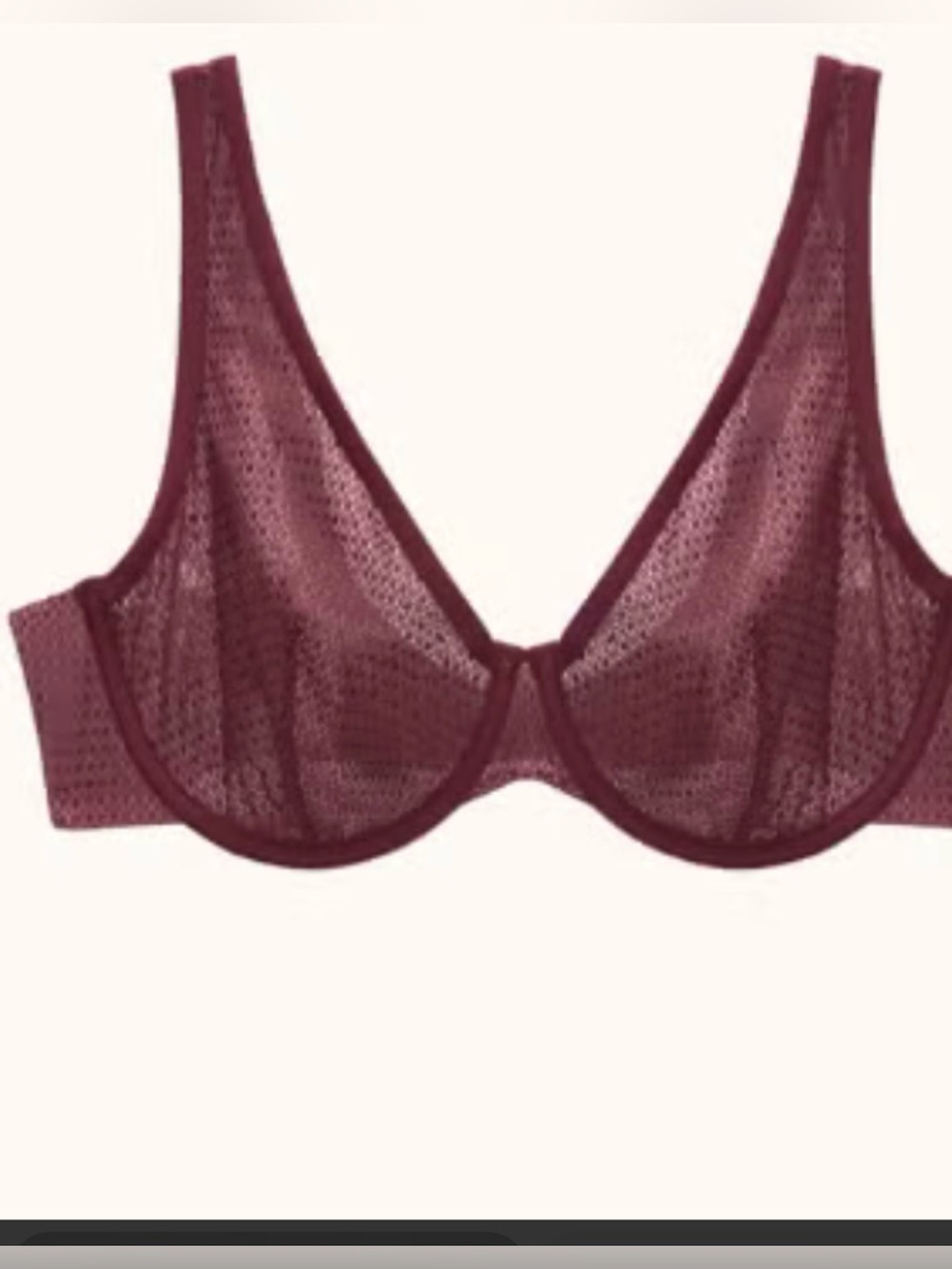 ThirdLove Plum Mesh Underwire Bra - Sheer Support